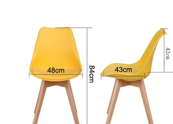 Пластиковая нога желтое Eames бука предводительствует с высокой емкостью нагрузки