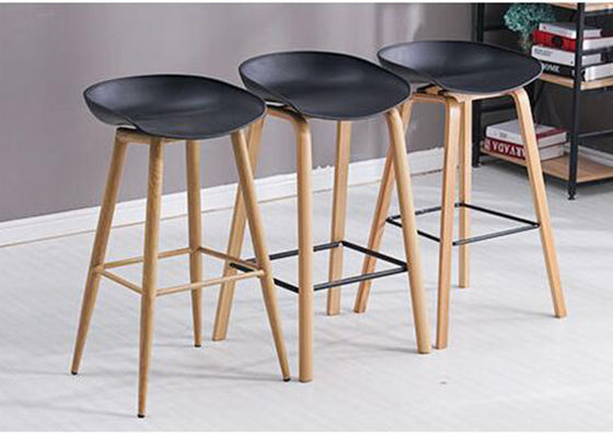 Эргономический барный стул бука, Backrest современных деревянных встречных табуреток низкий
